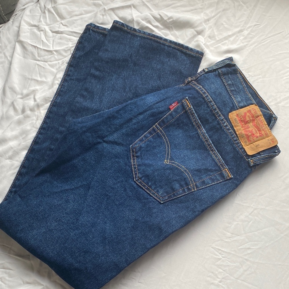 Levi's Men's 501 Deep Blue Straight Jeans W 33 L 30